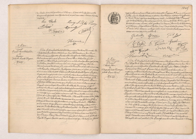 Acte de mariage de LEROY Adolphe Pierre et THEULE Lucie Albertine (29 Février 1908), GUIOT Marcel Louis Alexandre et TASSIN Gabrielle Marthe Eugénie (02 Mars 1908), DUCOUT Charles Léon et AUGUSTIN Dite DUVERGER Juliette Marie Louise (02 Mars 1908).