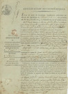 État d'inscription hypothécaire sur la vente de deux maisons et un jardin situés aux faubourg Cazault (22 février 1809).