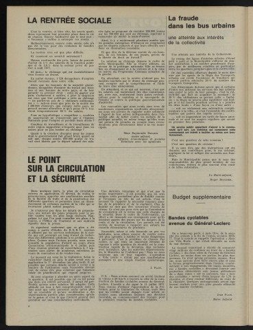 Alençon Notre Cité, journal des habitants de la Ville et des communes périphériques n°4 (septembre 1977).