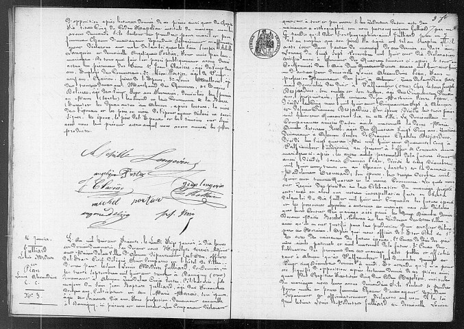 Registre des actes de mariage (1860).