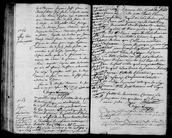 Acte de naissance de OFFROY Louis Pierre Auguste (14 septembre 1796),acte de naissance de SOYER Alexandre (13 septembre 1796),acte de naissance de EMONT Jean Clément (15 septembre 1796).