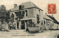 Saint-Didier-sous-Ecouves (Orne), la maison Romain, carte postale ancienne noir et blanc, éditeur Romain, (Date d'utilisation : 29 janvier 1915), (14x9), AMA.