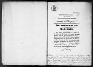 Registre des actes de mariage (1845).