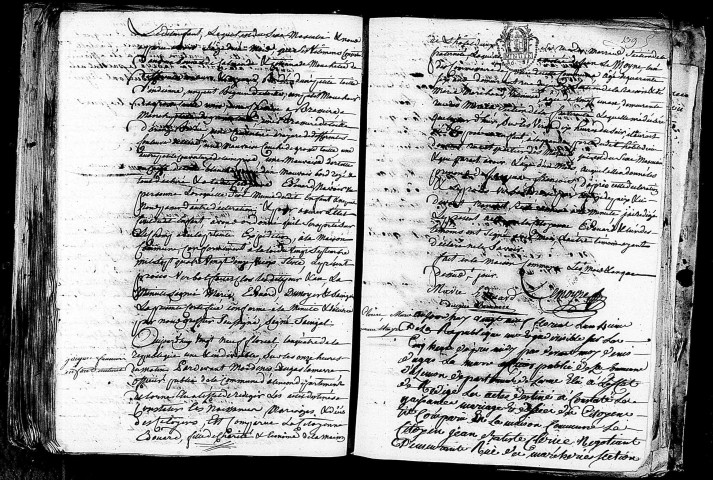 Acte de naissance de Jacques François enfant trouvé (18 mai 1796),acte de naissance de CLERICE Marie Jeanne Thaïs (17 mai 1796).
