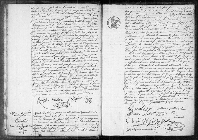Registre des actes de mariage (1847).