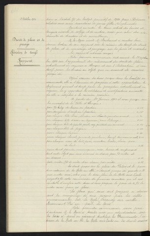 Cours secondaires de jeunes filles, vote de crédit supplémentaires, rapport. Droits de place et de pesage, révision de tarifs, rapport