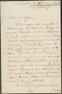 Lettre autographe signée de l'écrivain Edouard Plouvier à l'acteur Adolphe Laferrière (1858).