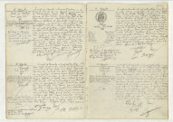 Acte de naissance de PICOT DE VAULOGE Denise Jeanne Marie (25 décembre 1914),acte de naissance de LARMET Emile Louis Marie (26 décembre 1914),acte de naissance de DEBIZE Madeleine Renée Berthe (26 décembre 1914),acte de naissance de CHARLE Gaston Jean (28 décembre 1914).