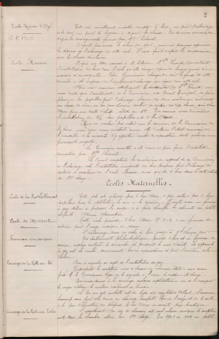 Registre des délibérations du conseil municipal (22 décembre 1906 - 08 décembre 1909)