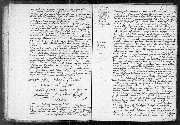 Registre des actes de mariage (1861).