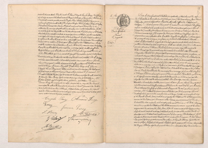 Acte de mariage de LEROY Fernand Henri Félix et PAVY Angèle Louise veuve POTTIER (02 Septembre 1907),AUFFRAY Emile Adolphe et DUVAL Marguerite (6 Septembre 1907).