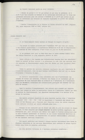 Finances, modification de la subvention attribuée aux garderies et colonies de vacances. Budget primitif 1967.