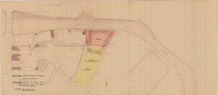 Le Grand Lavoir central, plan , terrains (Barré, éch : 1/200, ).