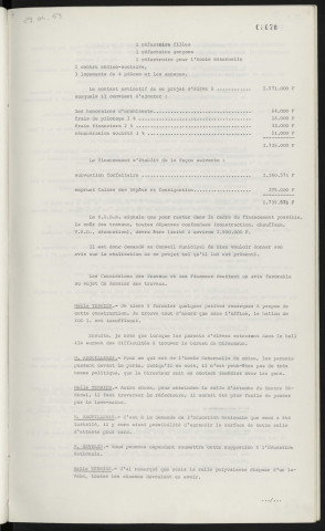 Quartier de Perseigne, groupe scolaire n°2, projet de construction.