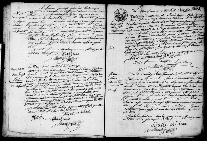 Registre des actes de naissance et adoption (1er janvier-31 décembre 1807).