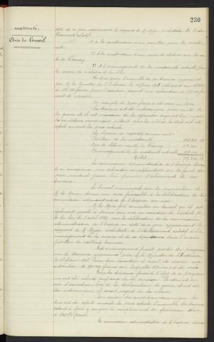 Hospice d'Alençon, construction d'une maternité, avis du conseil