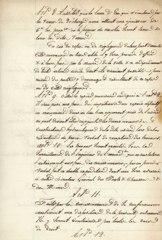 Rivière de la Briante, règlement d'eau sur la retenue des eaux du Moulin du Guichet (1825-1835) : arrêté, correspondance, pétition
