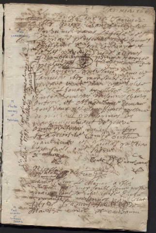 Paroisse Saint-Léonard, registre des mariages et inhumations (5 janvier 1668-21 décembre 1699).