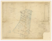« Extrait du plan de la Ville d'Alençon présentant les changements projetés au collège » (11 décembre 1827), contenance et estimation des lots (géomètre expert) Lapeyrère.