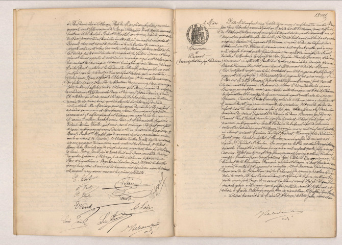 Acte de mariage de LAIR Émilien Joseph Maurice et VENTE Eugénie Victorine Pauline (1er mars 1905), transcription du divorce de BRUNEAU Eugène Stanislas et DUPONT Yvonne Blanche Lucienne (2 mars 1905).