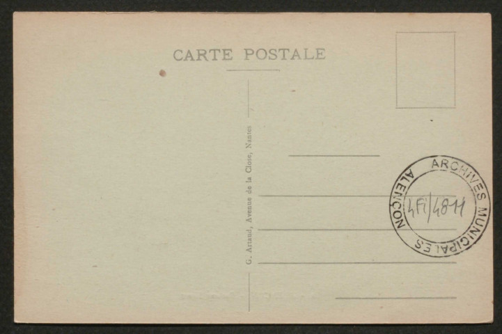 Alençon (Orne), Rue aux Sieurs, carte postale ancienne noir et blanc n°15, G. Artaud Nantes, sd, (14x9), AMA.