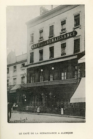 Café de la Renaissance, rue Saint-Blaise, phototypie noir et blanc (Henri Desforges) [1902].