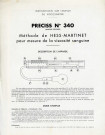 Instructions sur l'emploi du Viscosimètre et sur 'hématimètres cellules à numération : fiches techniques preciss n°340 (sd).