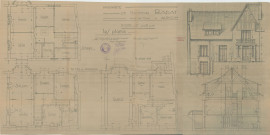 permis de construire n°21, Construction d'une maison d'habitation Rue des Tisons Alençon, (date de décision : 1938), (auteur du projet, architecte : MERCIER Robert).