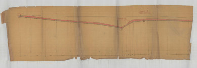Alençon, projet de distribution d'eau, profils des canalisations regards et robinets (16 janvier 1889) (Charles Gibault).
