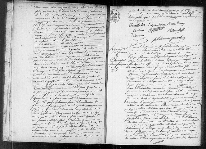 Registre des actes de mariage (1828).