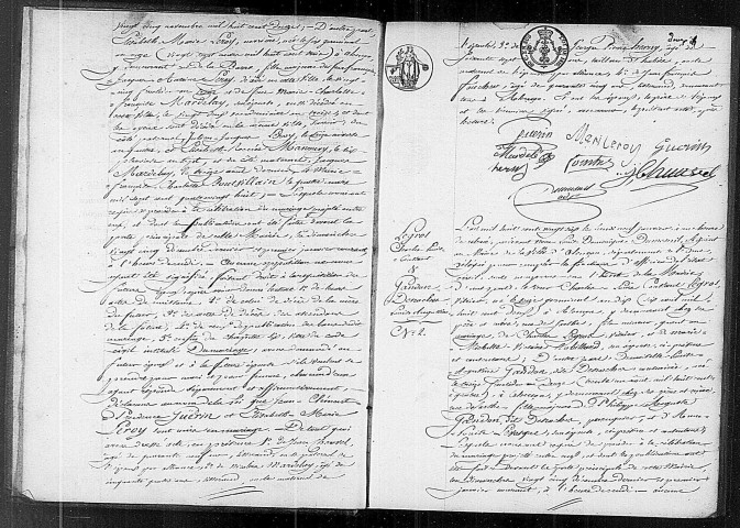 Registre des actes de mariage (1826).