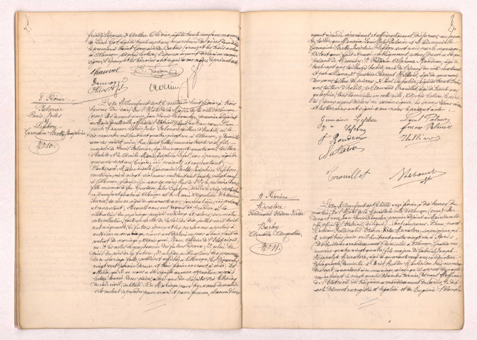Acte de mariage de CHAUVEL Raoul Ernest et RAMOND Augustine Cécile veuve BOUDIER (01 Février 1907), PALMIER Louis Jules et LEFEBVRE Germaine Berthe Joséphine (08 Février 1907), MURATORE Ferdinand Etienne Victor et BARBEY Armande Augustine (11 Février 1907).