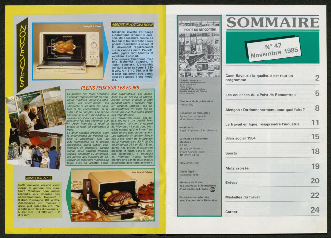 Le Point de rencontre Moulinex n°47 ( novembre 1985)