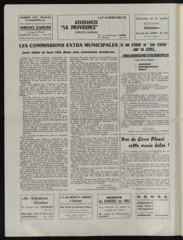 Monsieur le Maire Jean Cren s'adresse aux Alençonnais, budget communal (1965)