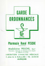 Pochette "Garde ordonnances - Pharmacie Raoul Pesche, Madeleine Pesche, successeur".