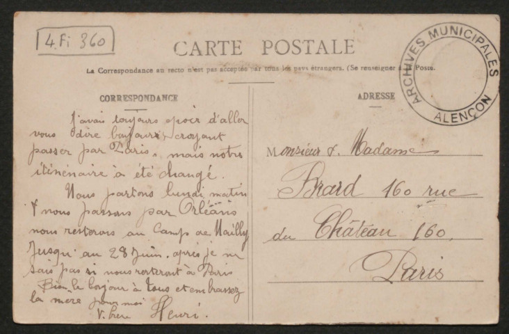 Alencon (Orne), la halle au blé, carte postale ancienne noir et blanc n°27, maison des magasins réunis, Alençon, éditeur, (Date d'utilisation: 08 juin 1905), (14cm x 9cm), AMA, 2 exemplaires.