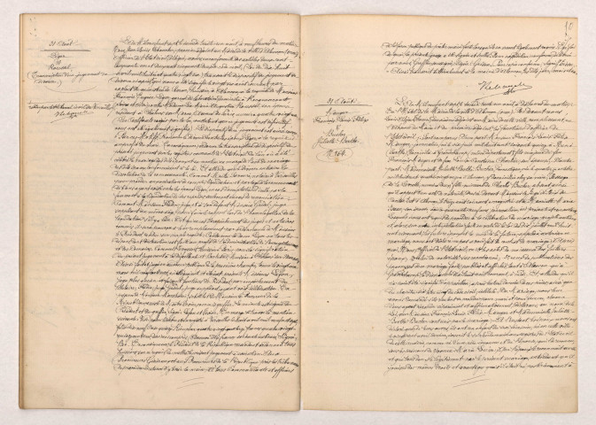 Transcription d'un jugement de divorce de LEGER et ROUSSEL (31 Août 1907), Acte de mariage de MAUGER François Louis Félix et BUCHER Juliette Berthe (31 Août 1907).