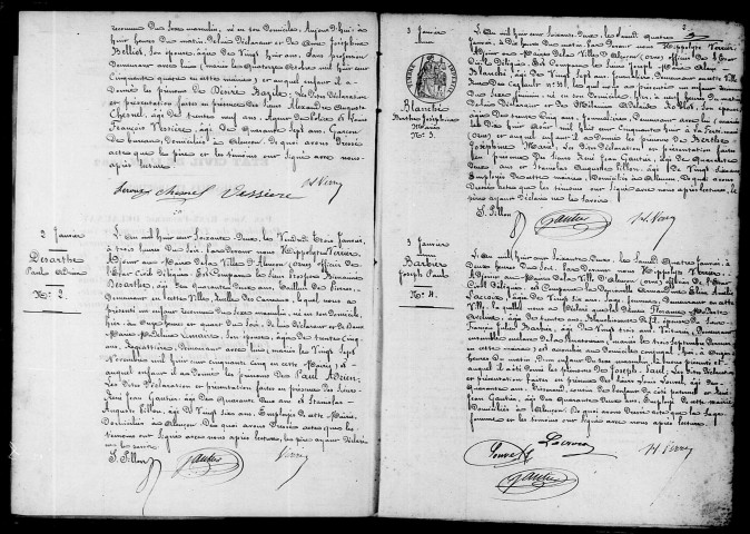 Registre des actes de naissance et adoption (1862).