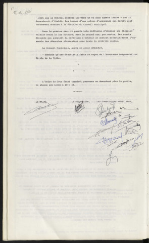 Responsabilité civile, compagnie "le Secours", résiliation à l'amiable.