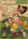 Publicité commerciale des produits de nettoyage pour les métaux Fulgor : images animées (16.5 x 11.5 cm), collection particulière Nicole Renard, don.