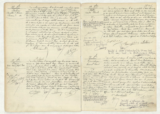 Reconnaissance de POILPRE Berthe Marie (18 octobre 1912),acte de naissance de PERRIER Yves Marie Joseph Pierre (18 octobre 1912),acte de naissance de RETZ André Emile (19 octobre 1912),acte de naissance de GOURDEAU Marcel Louis (21 octobre 1912).