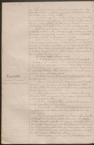 Registre des délibérations du conseil municipal (10 février 1873 - 12 août 1875)