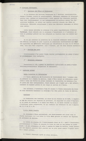 Personnel, tableau des effectifs.