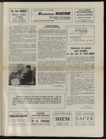 Cité des Ducs, bulletin municipal officiel de la Ville d'Alençon et des communes périphériques n°12 (avril 1968).