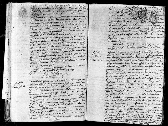 Acte de naissance de HAINAULT Louise Désirée (28 décembre 1794),acte de naissance de PAPIN Marie Renée (3 janvier 1795),acte de naissance de FRENAIS Martin Léonard (3 janvier 1795).