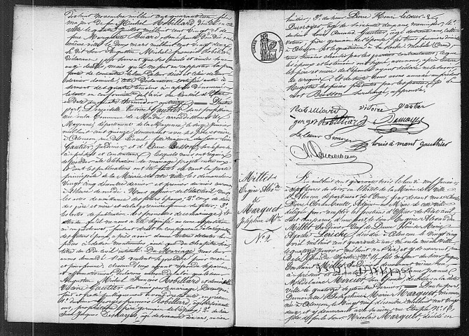 Registre des actes de mariage (1843).