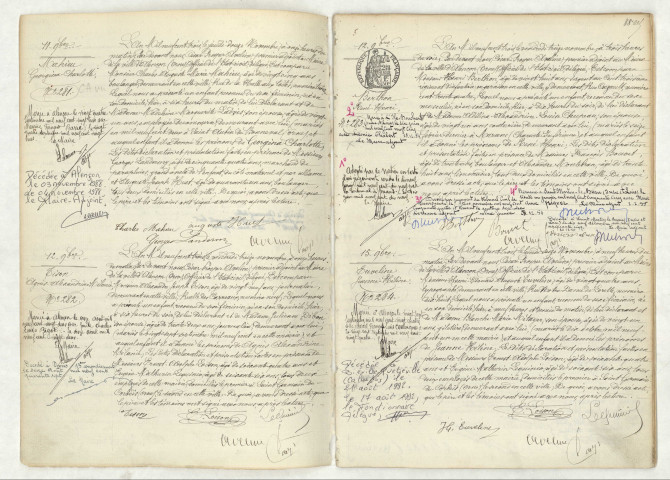 Acte de naissance de MAHIEU Georgina Charlotte (11 novembre 1903),TISON Agnès Alexandrine Mélanie (11 novembre 1903),BERTHON René Henri (12 novembre 1903),EUVELINE Jeanne Hélène (15 novembre 1903).