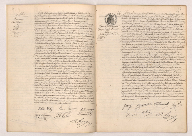 Acte de mariage de ROUSSEAU Léon Henri et KIRBY Lillie (28 octobre 1909), Acte de mariage de BERCERON dit NORMAND Georges Eugène François et JARRY Juliette Alexandrine (06 novembre 1909).