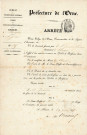 Débit de boisson, autorisation d'ouverture au 51 rue Cazault pour JOUSSE Lucien : arrêté préfectoral n°215 (29 juin 1865).