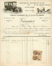 Mariage de Suzanne Féron avec Léon Messager : facture des établissements Vannier (20 rue de la Gare) pour la location d'une auto car journée pour un mariage (19 décembre 1928).